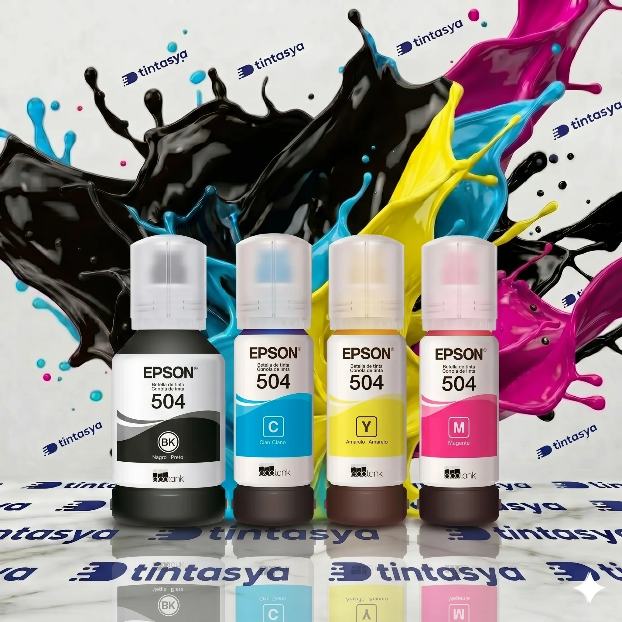 Kit x4 tintas Epson 504 Color