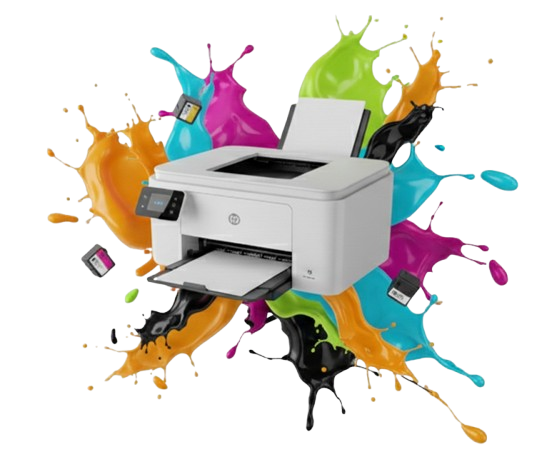 Impresora con tintas de colores